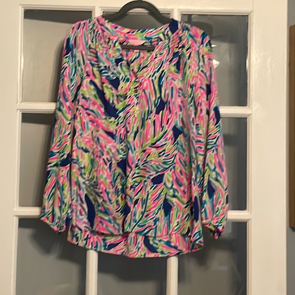 Lilly Pulitzer Elsa in Rare Indigo Palm Reader Small - Picture 3 of 6